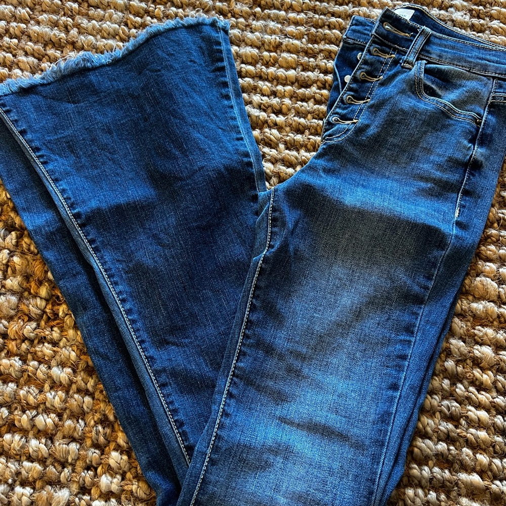 Sneak Peek Dark Blue Flare Jeans